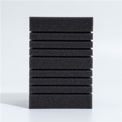 Губка прямоугольная для фильтра турбо № 16, 14×14×20 см, серая