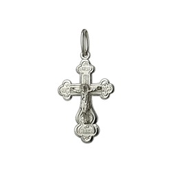 крест из серебра штампованный родированный