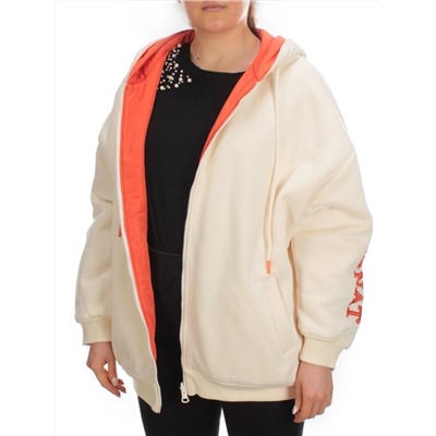 2562 BEIGE/ORANGE Худи женское (50 гр. синтепон)