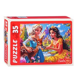 Макси-пазлы 35 "Принцессы с олененком"
