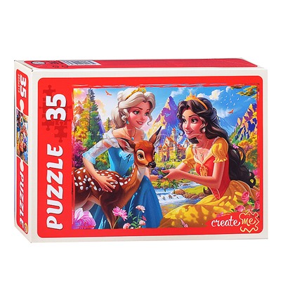 Макси-пазлы 35 "Принцессы с олененком"