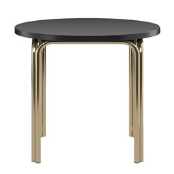 Столик кофейный Ror, Ø50 см, латунь/черный
