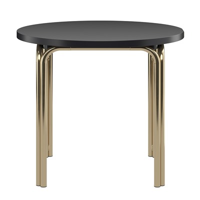 Столик кофейный Ror, Ø50 см, латунь/черный