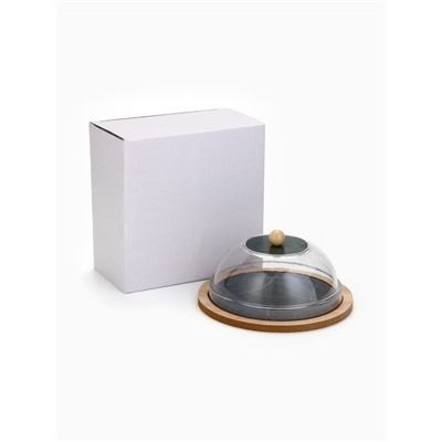 Блюдо с крышкой «Листья», 15 см, пластик