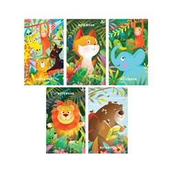 Блокнот А7 48л. на склейке BG "Cute animals"