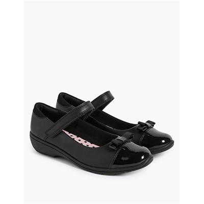 Kids' Leather Wedge School Shoes (13 Small - 7 Large)