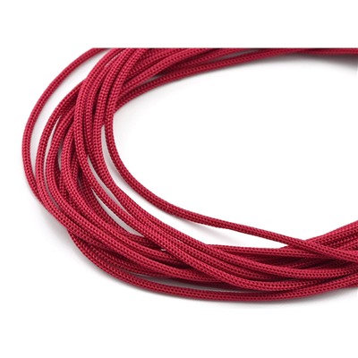 Шнур для плетения шелковый 1мм цв.красный, 100м