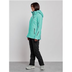 Горнолыжный костюм женский зимний бирюзового цвета 03350Br