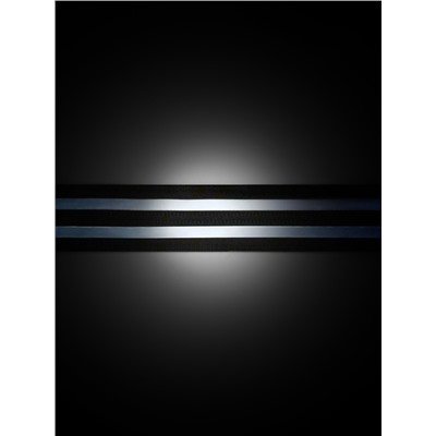 Молния «Спираль», №5, разъёмная, водонепроницаемая, со светоотражающей лентой, замок автомат, 100 см, чёрная, серая