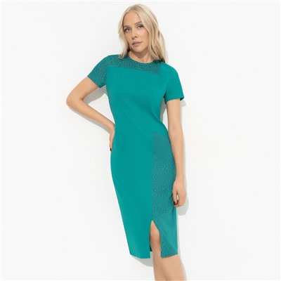 Платье-футляр из трикотажа, Шлейф юности (green)