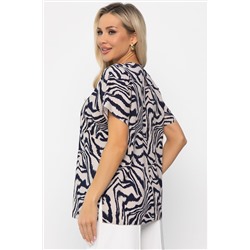 Блуза Кармен (синяя) Б13725-30М