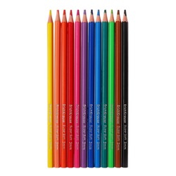 Карандаши 12 цветов ErichKrause Jolly Friends, шестигранные, пластиковые, с европодвесом