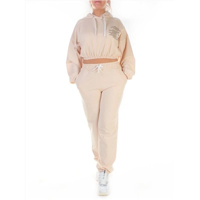 Y303 BEIGE Спортивный костюм женский (100% хлопок)