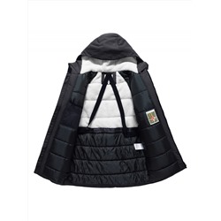 Парка зимняя мужская с капюшоном черного цвета 9533-1Ch