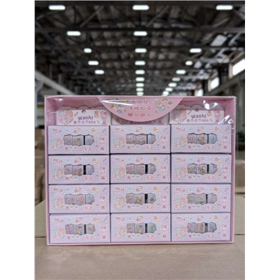 Набор декоративного скотча 4 шт. "Cute ballon" purple, шоу-бокс 12 шт.