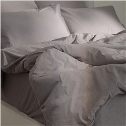 Простыня 1.5 спальная SL Home «Деним», 160×245 см, серая, жатый хлопок