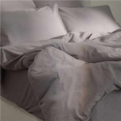 Пододеяльник SL Home "Деним" 150*220 см, цв.серый, 100% жатый хлопок