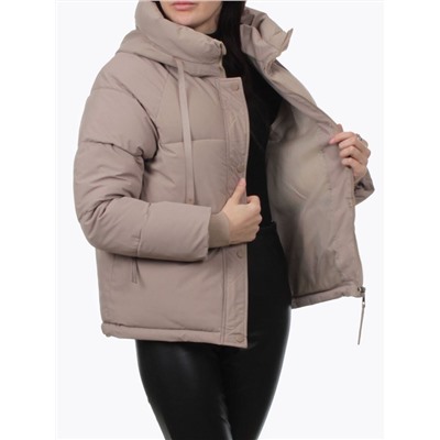 A2301 DK. BEIGE Куртка зимняя женская (150 гр. холлофайбер)