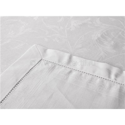 07с36 ЯК   Скатерть  140*220  "Ренессанс"  цв.белый