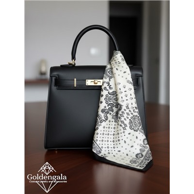 Косынка шелковая с принтом Арт 25183/009