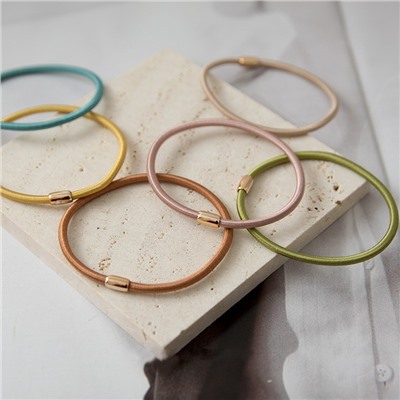 Набор резинок для волос цвет МЕТАЛЛИК с клепкой 4 шт.