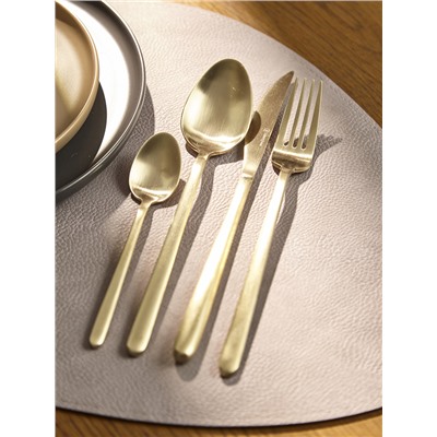 Набор столовых приборов Pure, золотистые матовые, 16 пред.