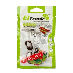 Наушники MP3/MP4 ELTRONIC (4438) Color Trend Play вакуумные (белые)