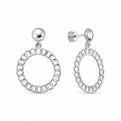 Серьги родированные серебро 925*