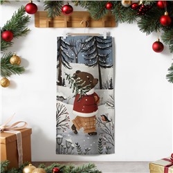 Полотенце Этель Forest bear 40×73 см, 100% хлопок, саржа 190 г/м²