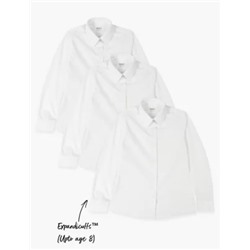 3pk Girls' Easy Iron School Shirts (2-16 Yrs)