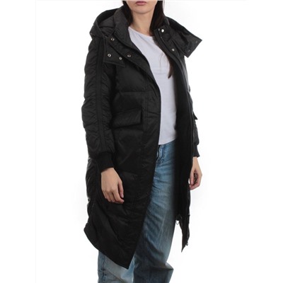 3064 BLACK Пуховик зимний женский (80% пух, 20% перо)