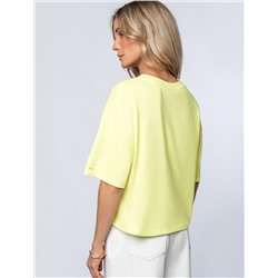 Укороченная футболка силуэта овер-сайз