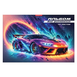 Альбом для рисования 40л А4 "Неоновая тачка"