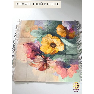 Платок теплый кашемировый с 3D принтом Арт 2591П/11