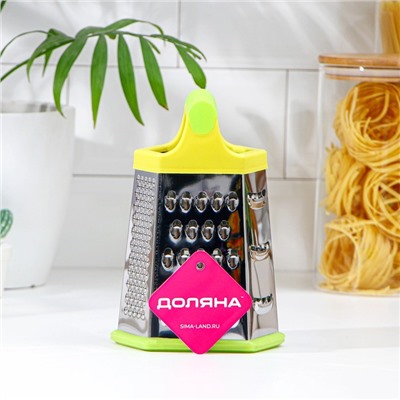 Тёрка шестигранная Доляна «Деревушка», 20×10 см, МИКС