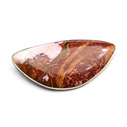 Брошь яшма пикассо 34*67мм.