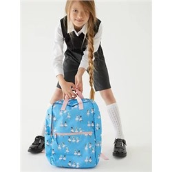 Kids' Ballet Print Water Repellent School Backpack