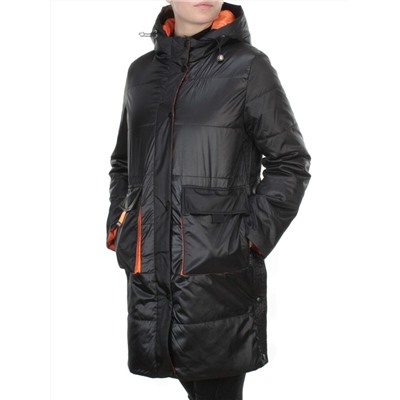 8188 BLACK Пальто демисезонное женское Cloud Lag Cat (100 гр. синтепон)