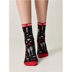 Новогодние носки "женские (люрекс)