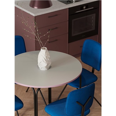 Стол обеденный Ror, Ø90 см, черный/серый