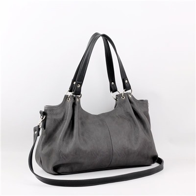 Сумка 304 македония серый+черный ХИТ продаж