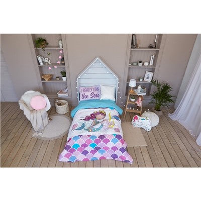 Постельное бельё «Этель» 1.5 сп Really mermaid 143*215 см, 150*214 см, 50*70 см -1 шт,100% хл, бязь