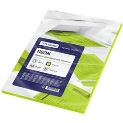 Бумага цветная OfficeSpace neon А4, 80г/м2, 50л. (зеленый)