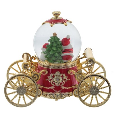 GAEM Фигурка декор "Дед Мороз" в стекл шаре (муз, подсвет, вьюга, 3xAAA н/п), D10 см, L22 W11 H19 см