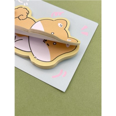 Блок стикер для записей "Corgi dreaming", green