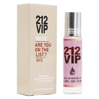 Масляные духи Carolina Herrera 212 VIP Rose For Women roll on parfum oil 10 ml