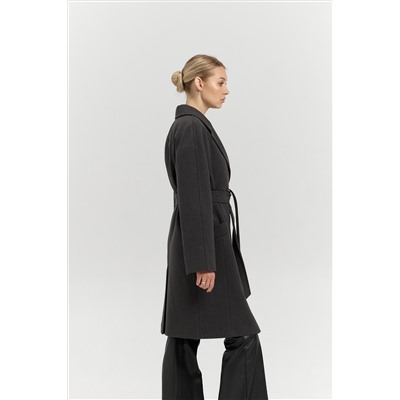 Пальто женское демисезонное 25885 (базальт/рубчик)