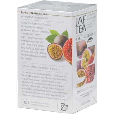 JAF TEA. Pure Infusions. Гранат-маракуйя карт.пачка