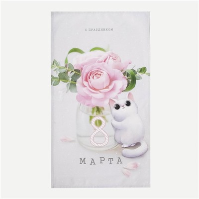 Полотенце «Котики» 40×73 см, 100% хлопок, саржа 190 г/м²
