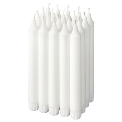 JUBLA, Lüsterkerzen, duftneutral, weiß,, 19 cm
